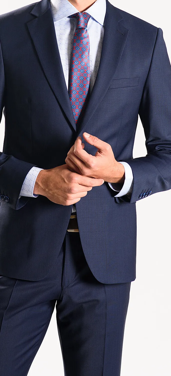 Alain Delon abito blu slim fit XL