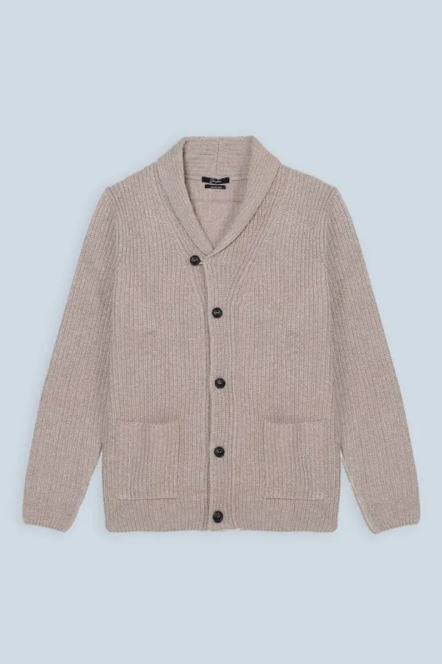 Sonny Bono Sciallato cardigan sasso con bottoni