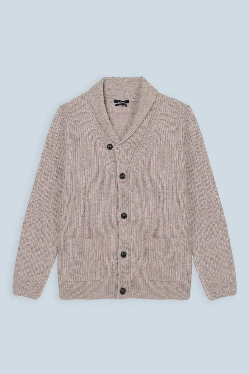 Sonny Bono Sciallato cardigan sasso con bottoni