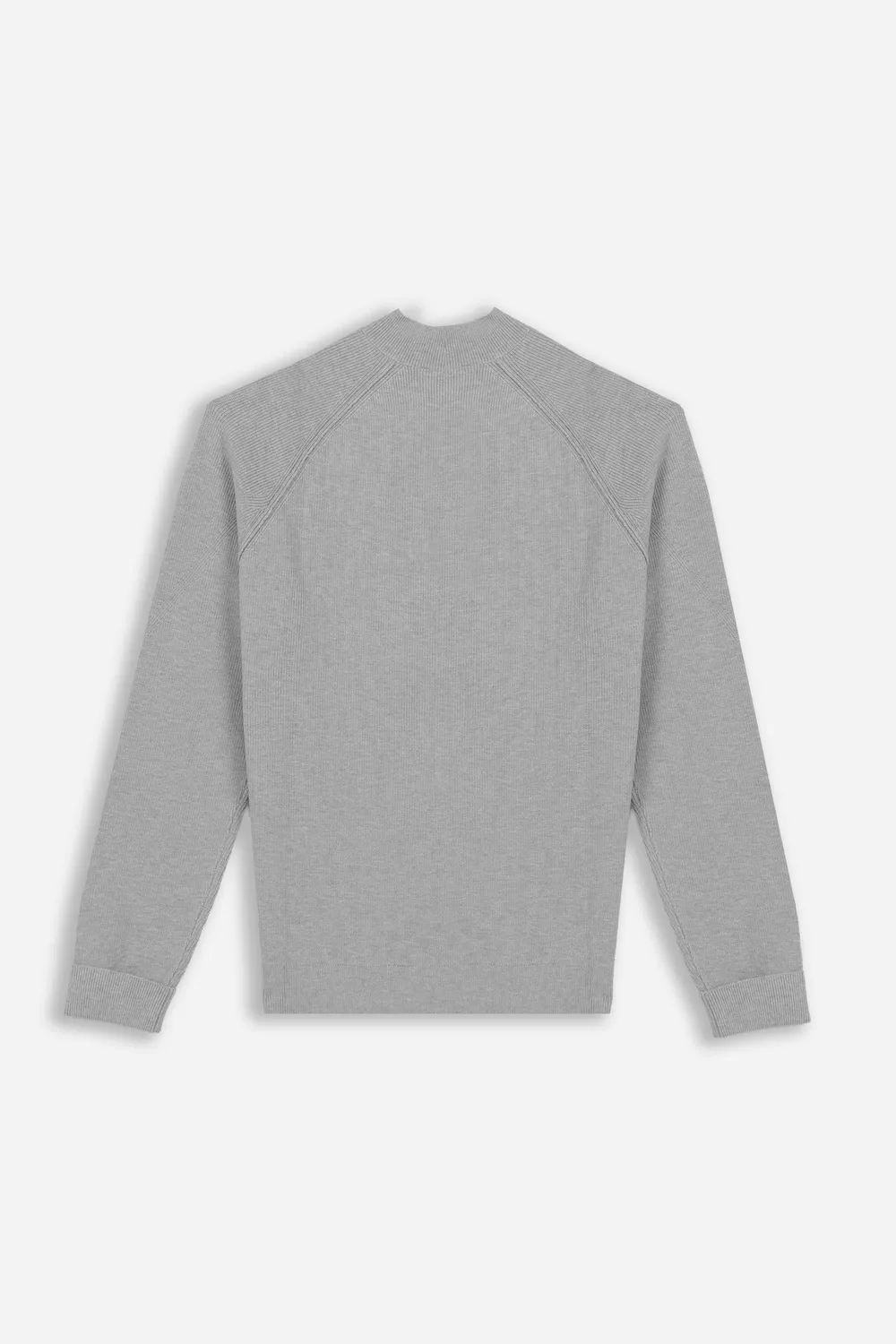 Sonny Bono maglia mezzo collo costine grigio chiaro