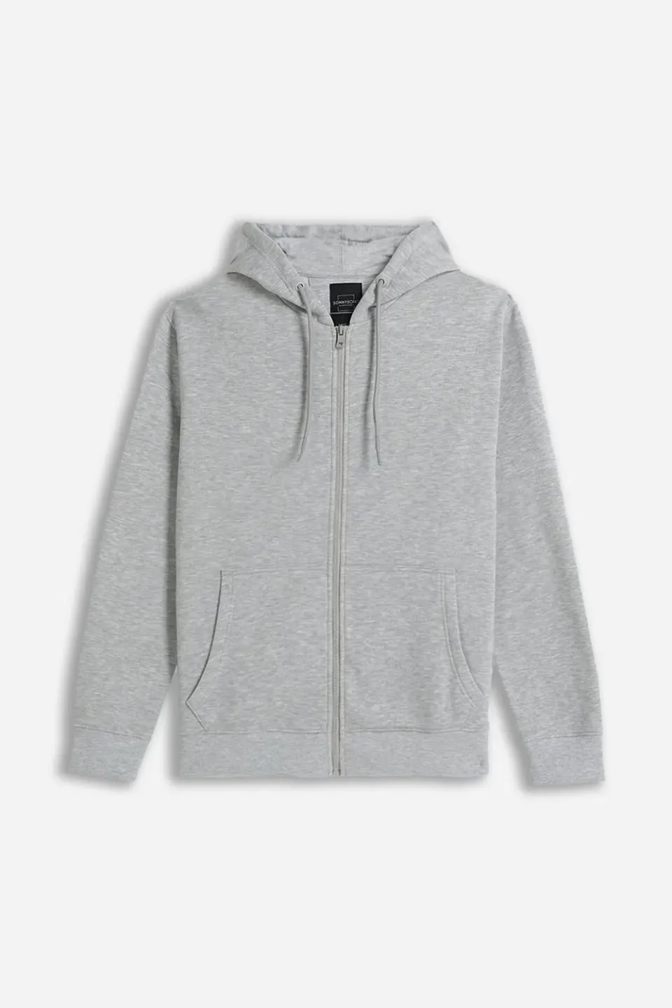 Sonny Bono Felpa Full Zip Cappuccio Basic Grigio Chiaro